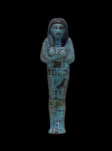 Shabti av Riya, 19:e-20:e dynasti (fajans)